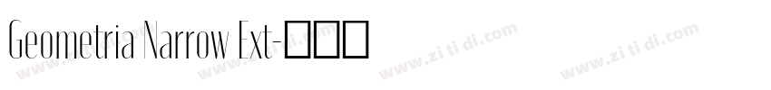 Geometria Narrow Ext字体转换